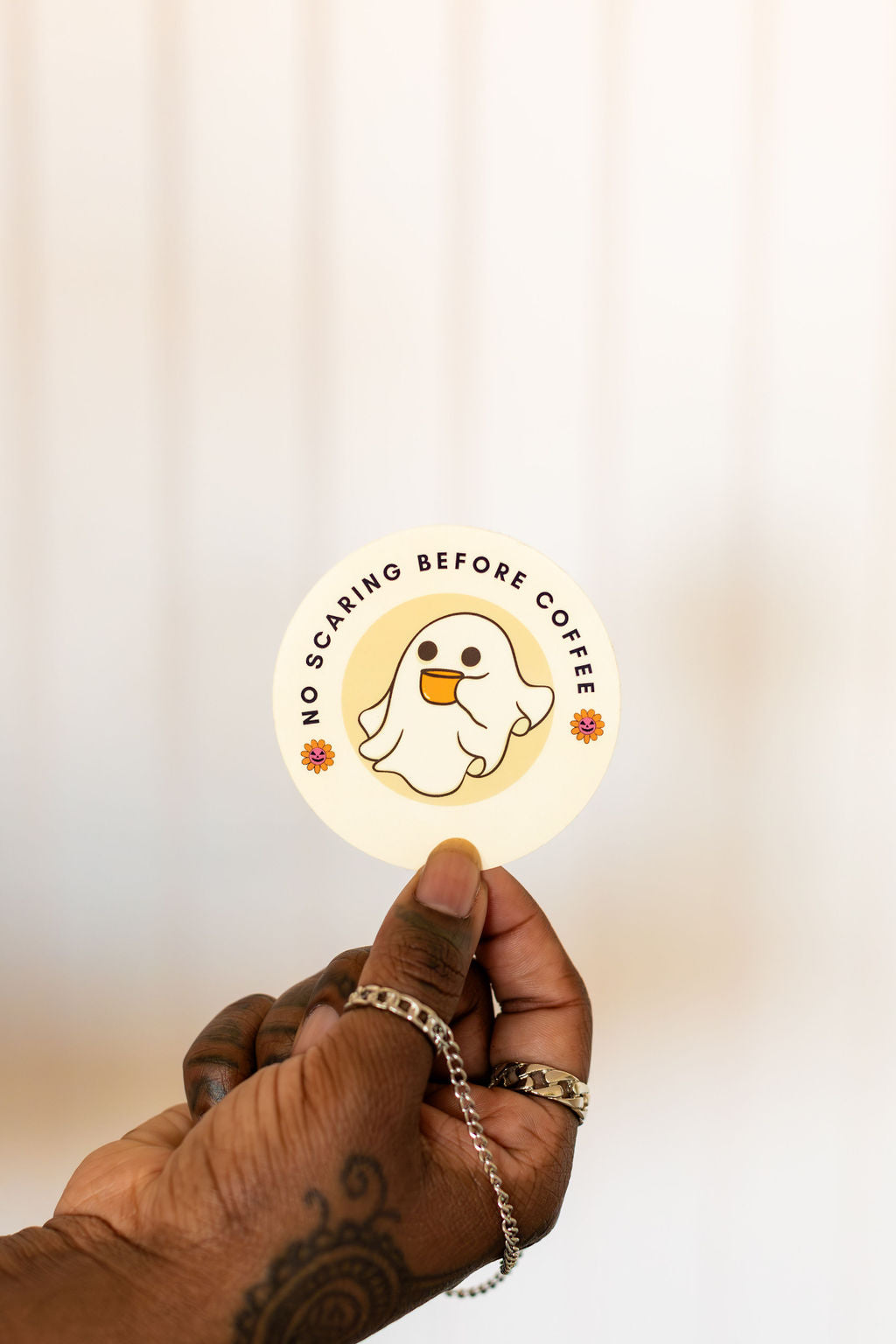 No Coffee, No scaring Sticker