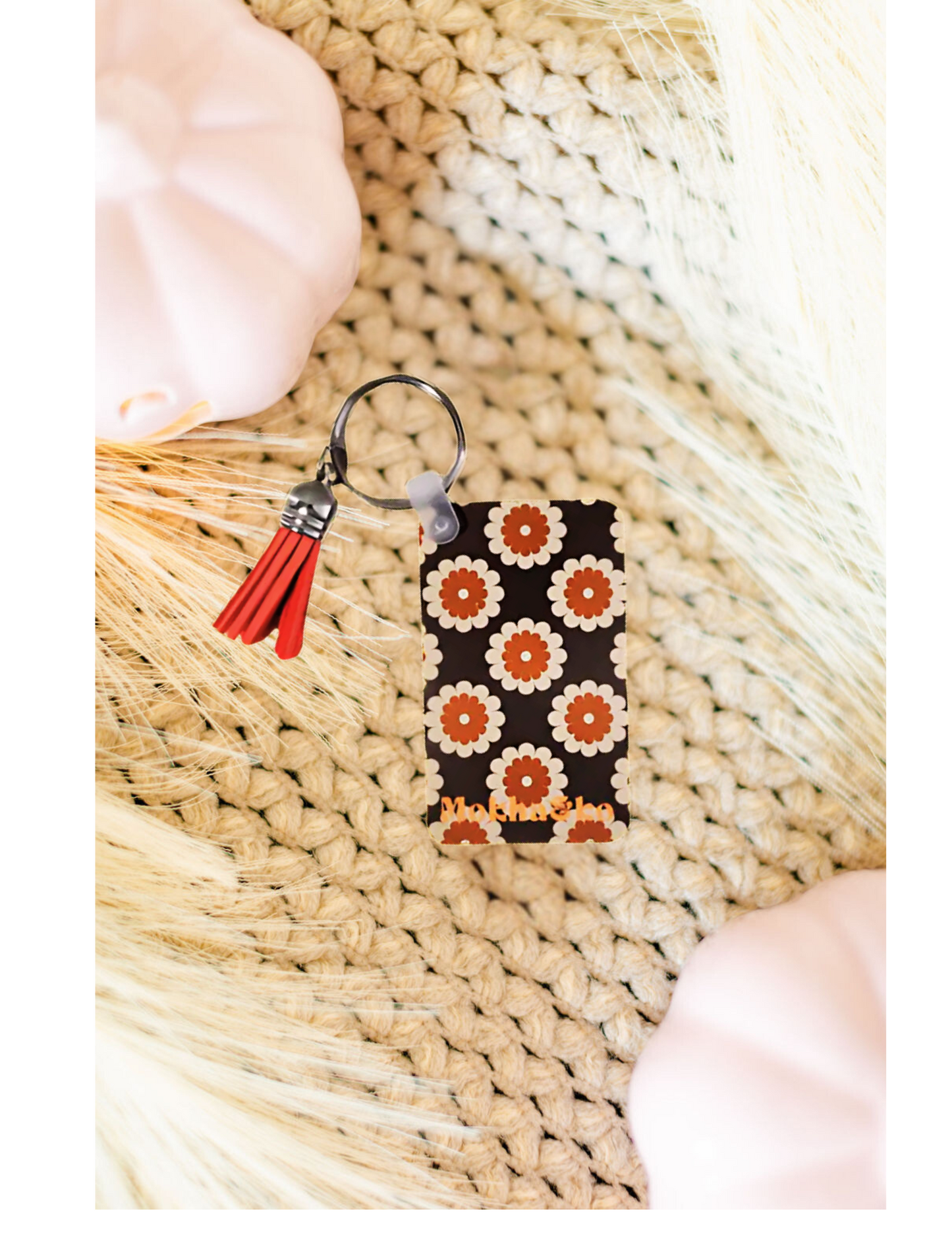 Retro Sunflower Keychain